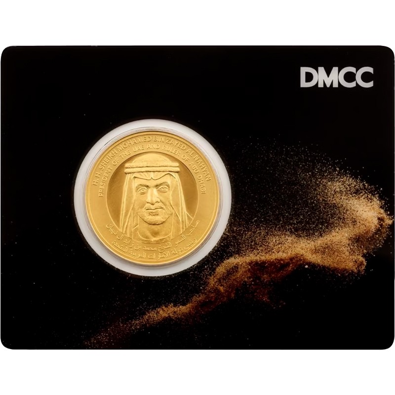 Золотой жетон ОАЭ "Музей в Абу-Даби" 2022 г.в., 31.1 г чистого золота (проба 9999)